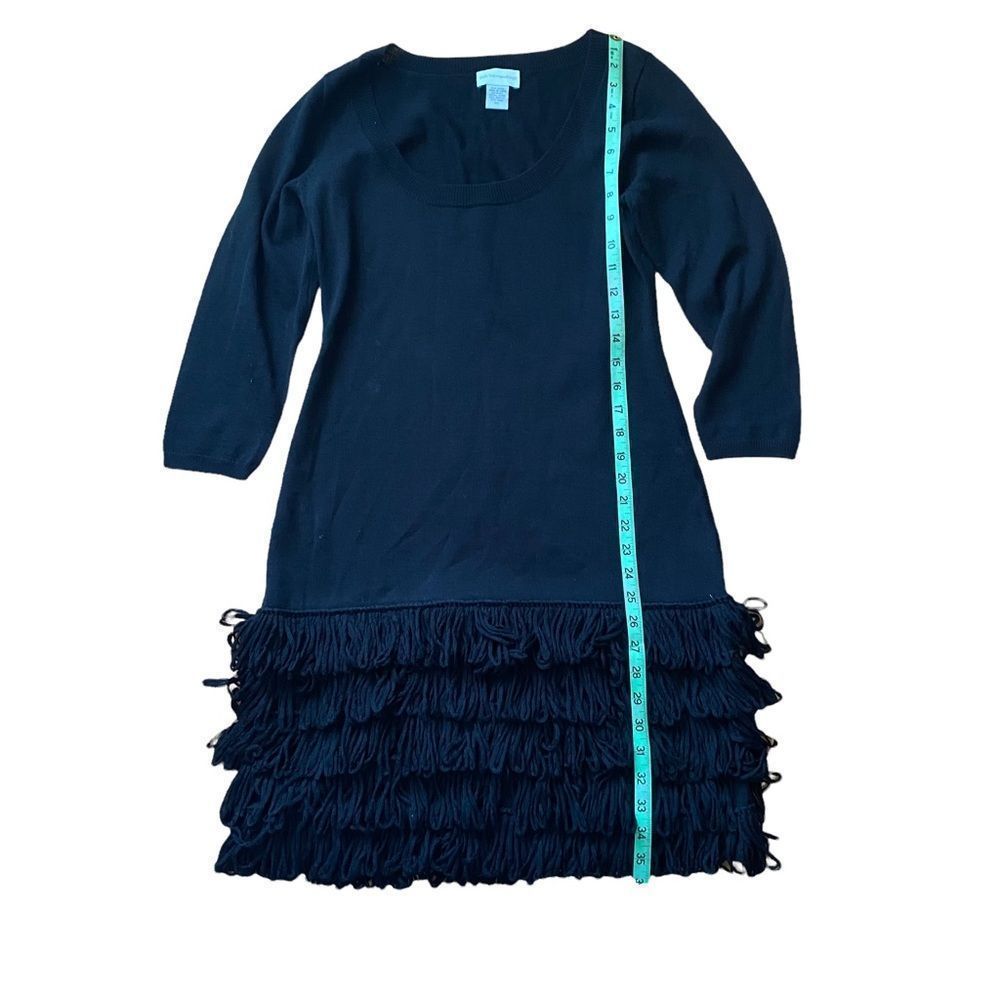 Soft Surroundings black fringe Theodora dress Size XS - Picture 2 of 4